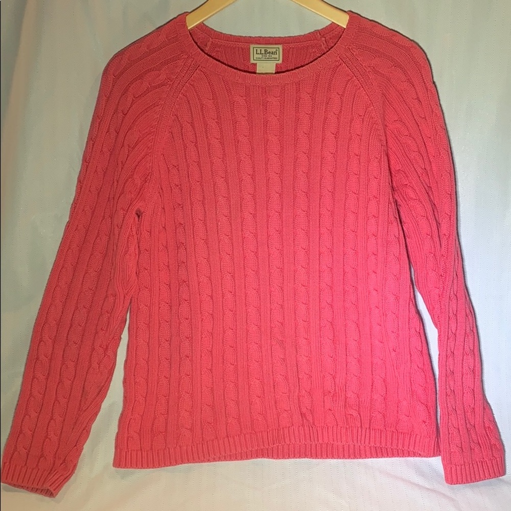L.L. Bean Cotton Classic Knit Sweater Size Large
